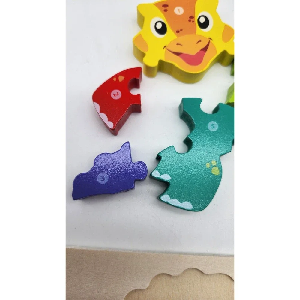 6-Pack Dinosaur Puzzles for Kids Ages 3-5 - Montessori Toys for 2 Year Old - ...